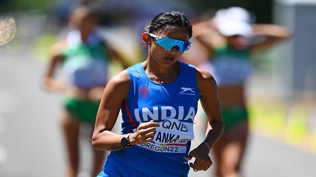 Priyanka Goswami wins silver in race walk