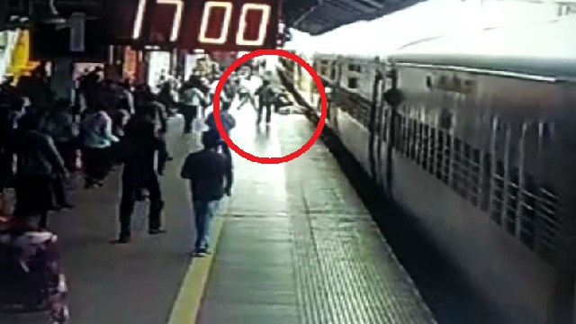 RPF staff saves man from being mowed down by train