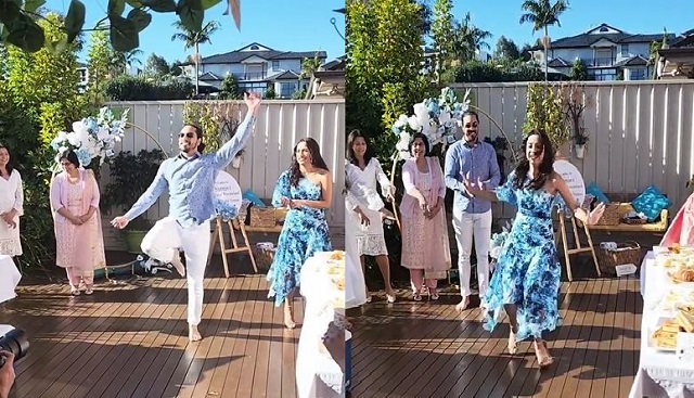 Bride and groom's epic dance-off