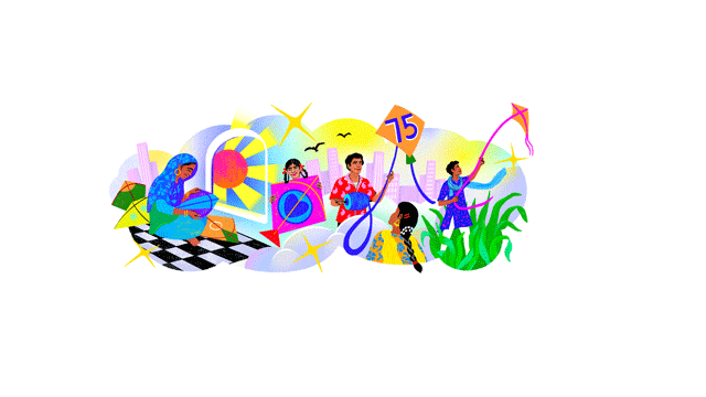 independence day google doodle