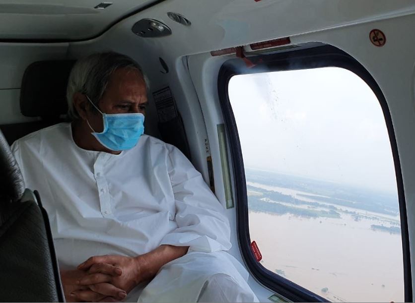 Odisha CM undertakes aerial survey of flood affected areas