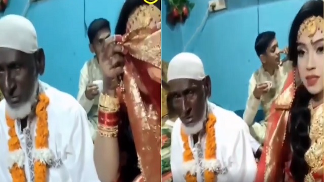 elderly man married to 25 years old