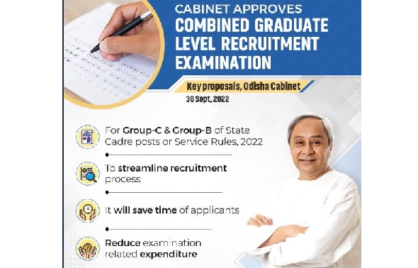 Odisha Cabinet approves Combined Graduate Level Recruitment Exam
