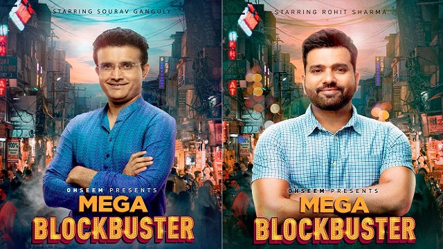 sourav ganguly and rohit sharma in mega blockbuster