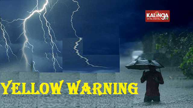 Yellow warning for thunderstorm issued