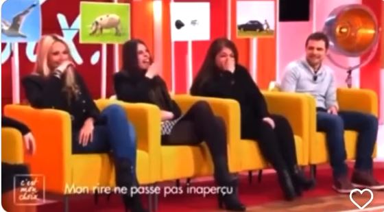 Unusual laughs in French show