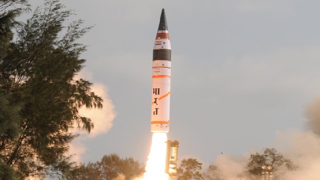 Agni V ICBM launched