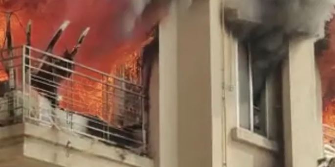 Fire in a 21-storey building