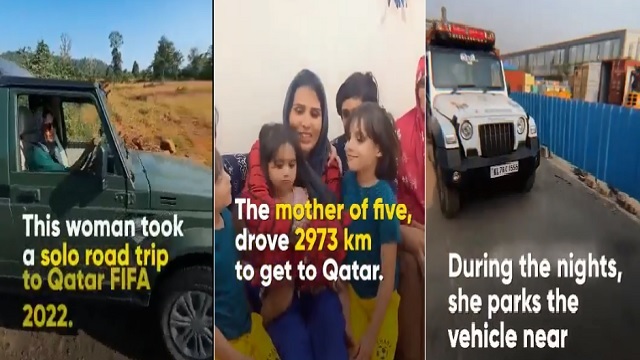 kerala woman drives to qatar