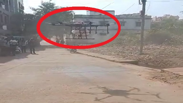 drones spray to kill mosquito
