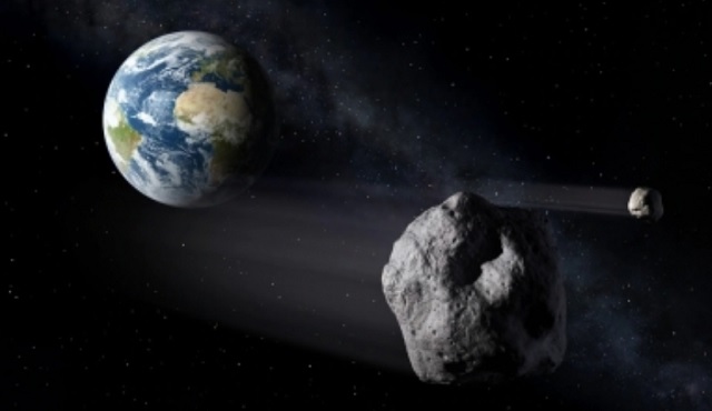 Earth encounter with asteroid