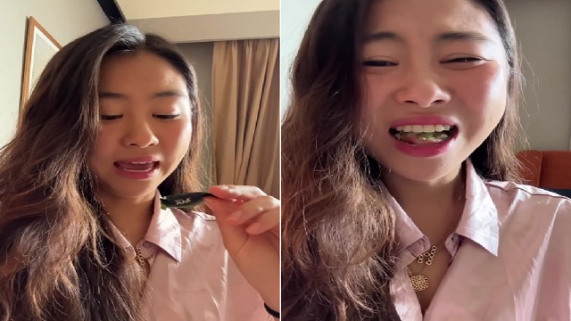 Korean blogger eats pulse chocolate