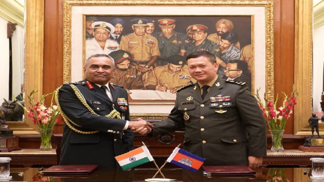 india offers training to cambodian army
