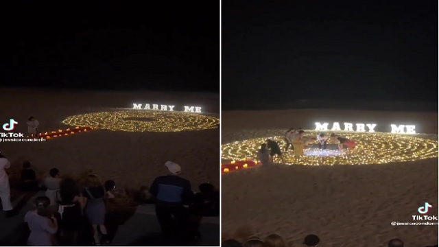 man loses ring on sand