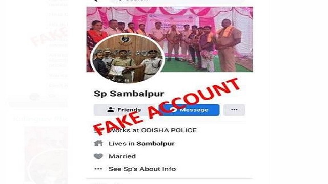 fake facebook of sambalpur sp