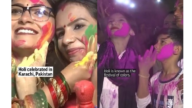 Hindus in pakistan celebrates holi