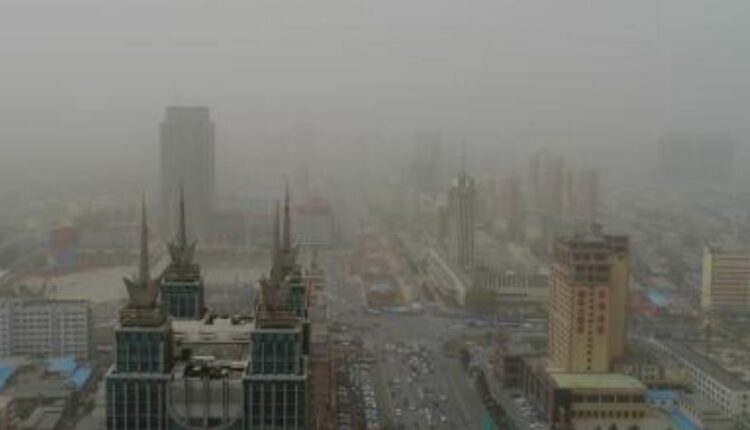 dust storm hit Mongolia