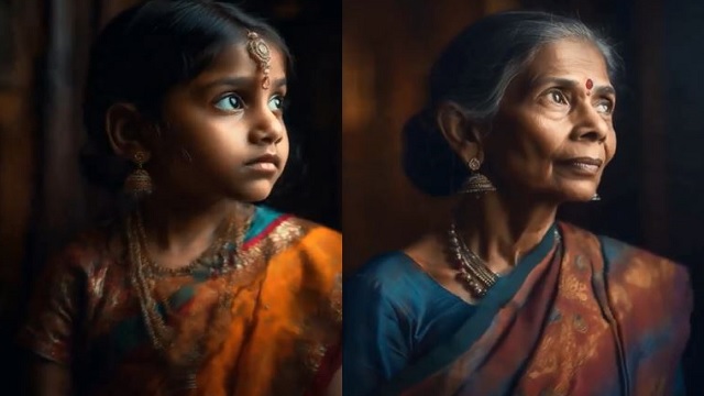 AI generated video of a little girl