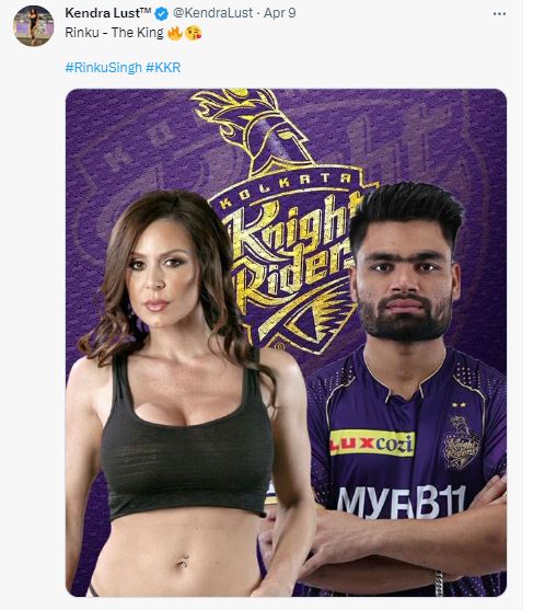 Kendra Lust becomes Rinku Singh fan