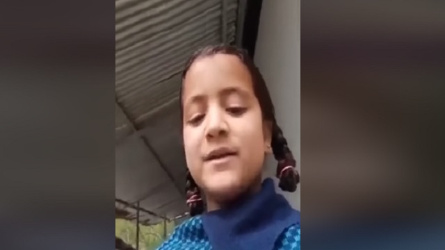 Little girl requesting PM Modi