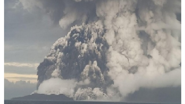 Shiveluch volcano erupted