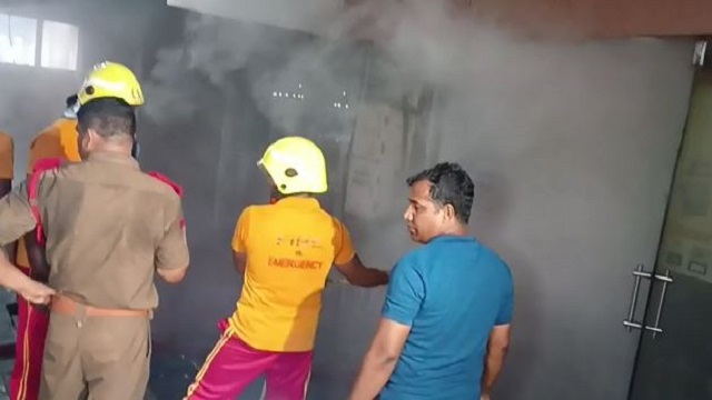fire breaks out at office stationery shop in Bhubaneswar
