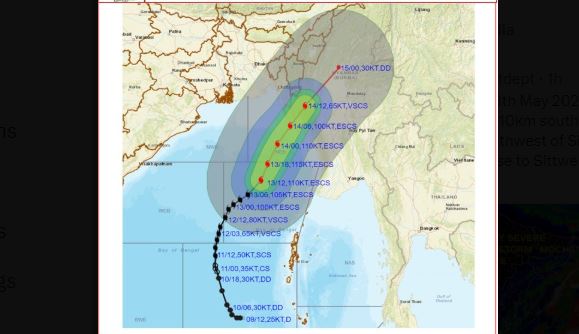 Cyclone Mocha landfall tomorrow