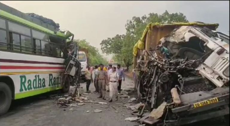 bus-truck collision in Odisha’s Jharsuguda