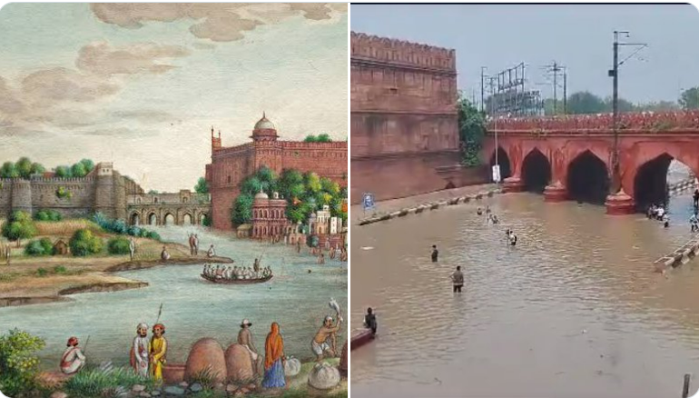 Red Fort Go Viral Amid Flood