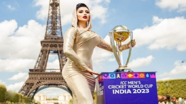 Urvashi Rautela unveils ICC Men's World Cup Trophy