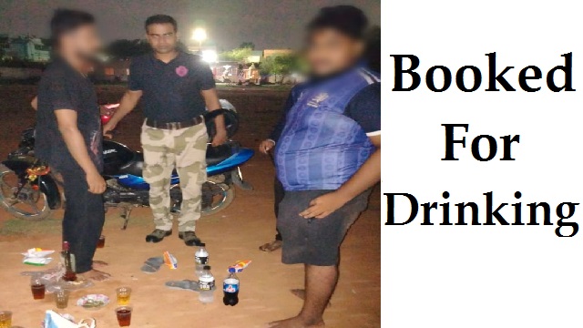 booked for drinking in public places in Bhubaneswar