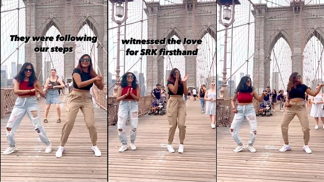 Girls Dance to 'Chaleya' on Brooklyn Bridge