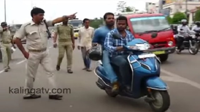 Helmetless riding in odisha