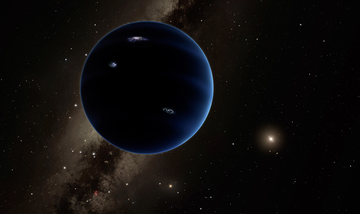 Planet Nine hiding behind Neptune