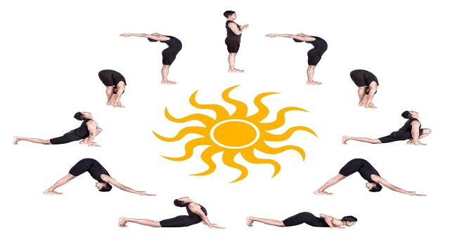 Set of Yoga Poses. Infographics.Greeting To the Sun a Set of Exercises Surya -Namaskar Stock Vector - Illustration of pilates, figure: 178019341