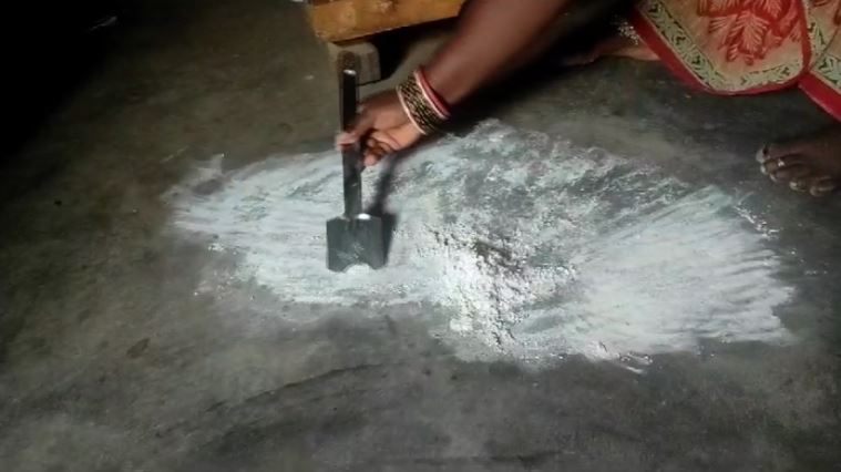 Mysterious white powder coming out of floor
