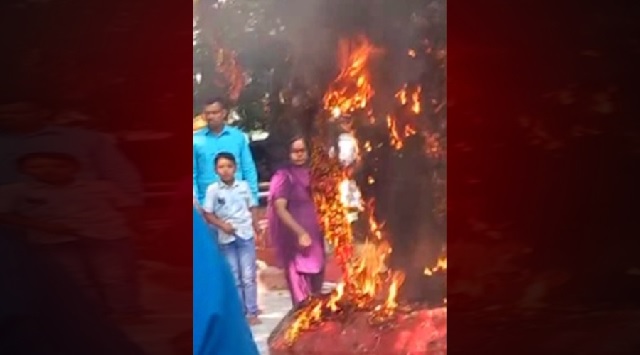 Jagatsinghpur holy tree catches fire