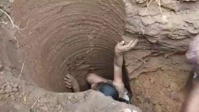 girl falls into hole