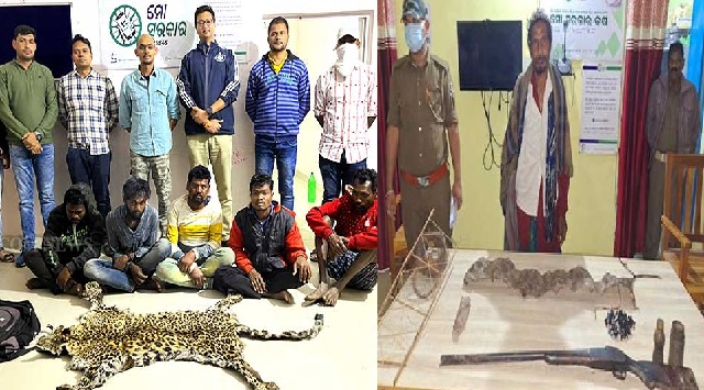 6 arrested with leopard and python skins