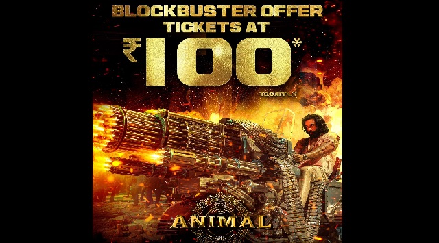 Animal movie tickets at Rs 100