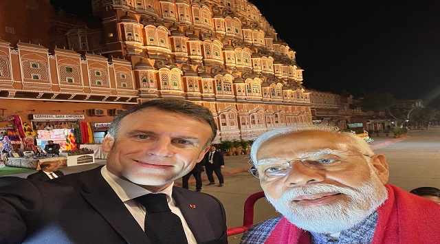 President Macron Chai with PM Modi