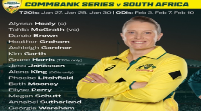australia women squad south africa