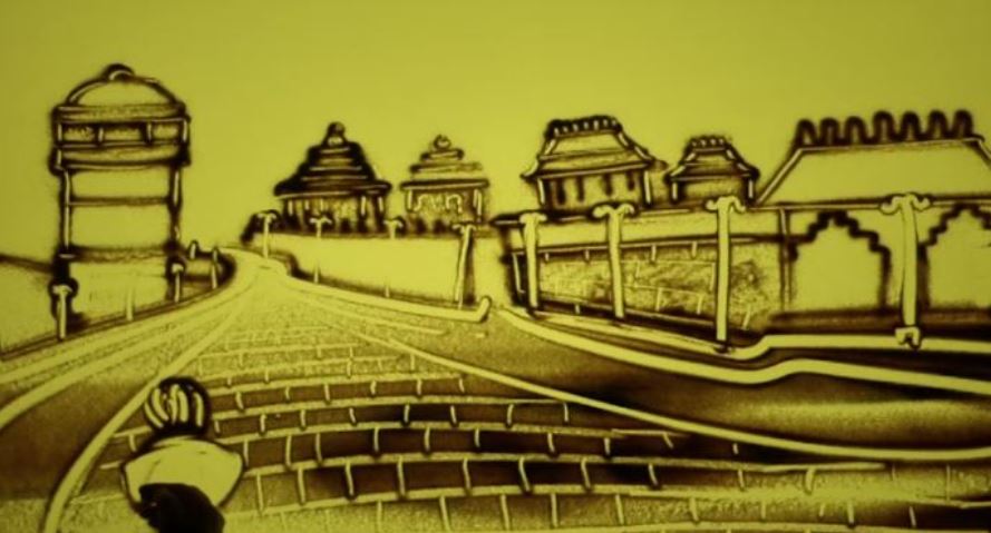 Sand animation ‘Srimandira Parikrama Prakalpa