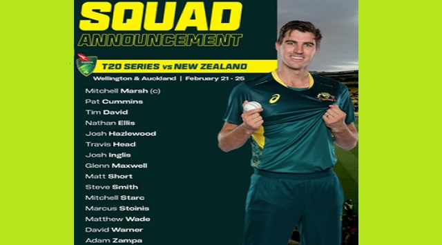 australia squad new zealand t20is