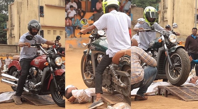 Man run over by 376 motorcycles