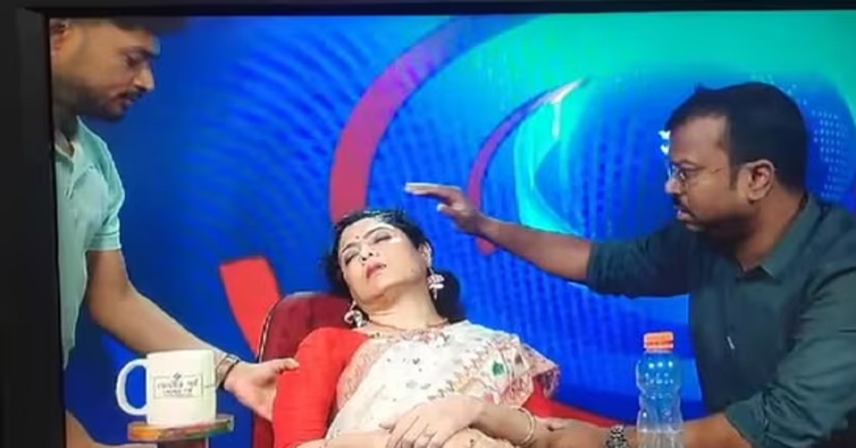 TV anchor faints while delivering news