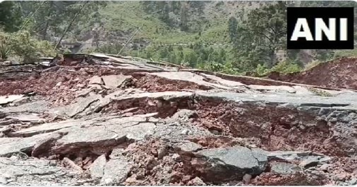 Jammu and Kashmir as 1 km road caves in