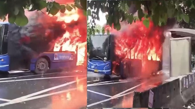 Fire in bus in Delhi, miraculous escape for 40 passengers: WATCH