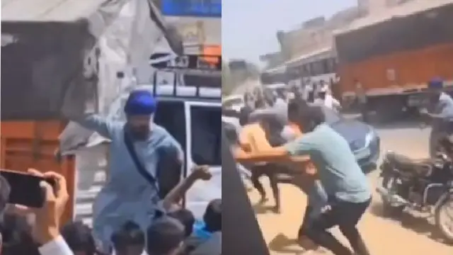 Haryana: Driver chases men with sword after truck bus collision